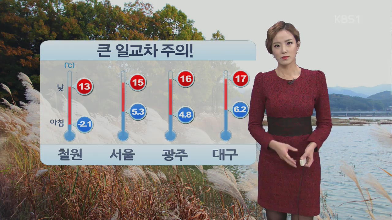 큰 일교차 주의!…밤늦게 경기 서해안 비