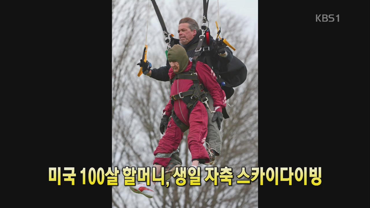 [인터넷 광장] 미국 100살 할머니, 생일 자축 스카이다이빙