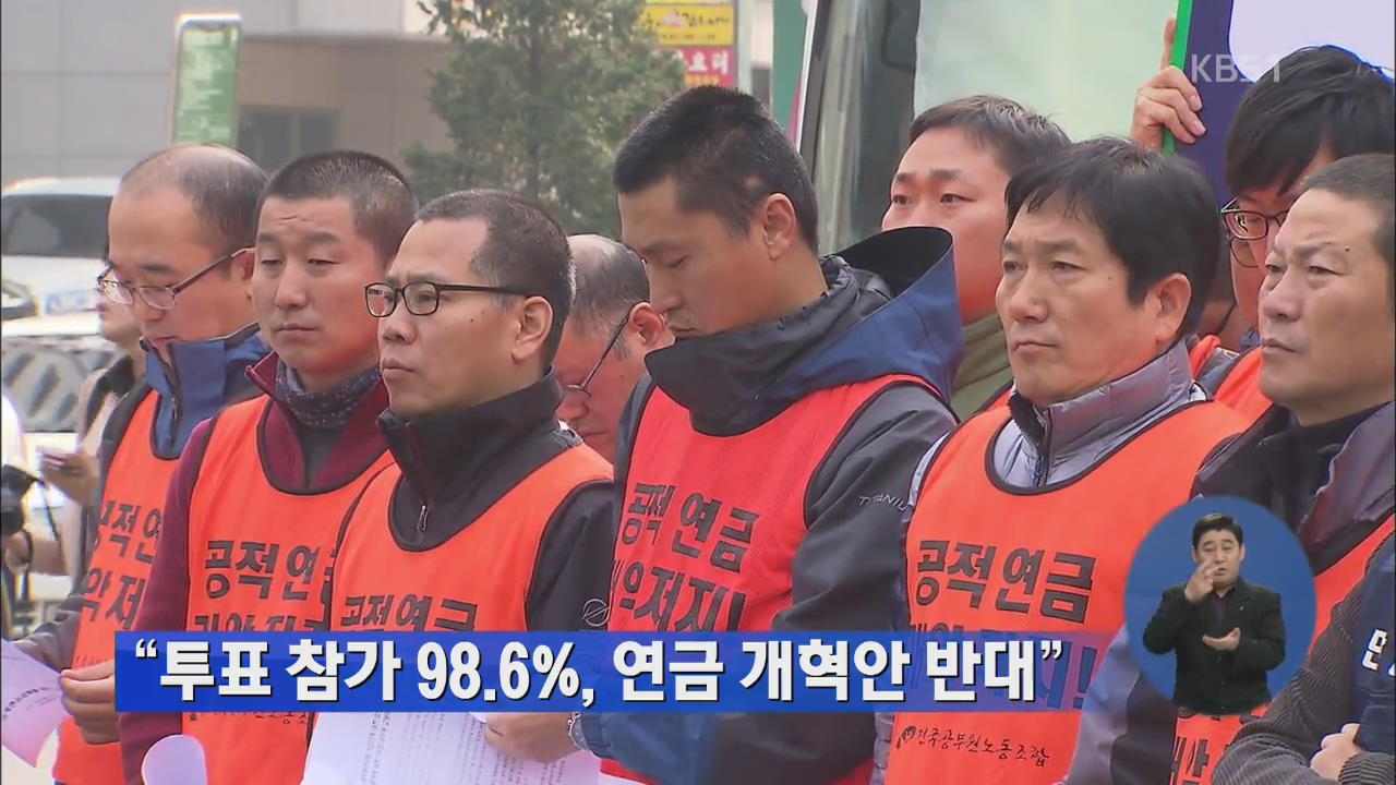 “투표 참가 98.6%, 연금 개혁안 반대” 