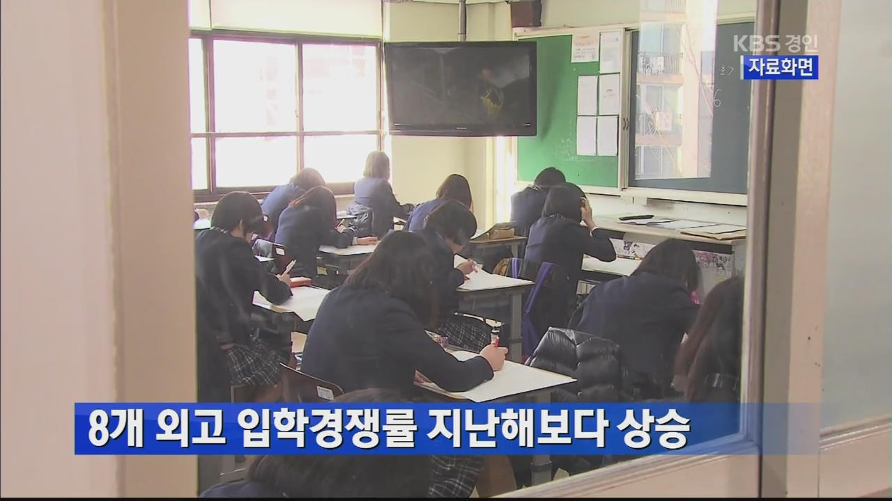 8개 외고 입학경쟁률 지난해보다 상승