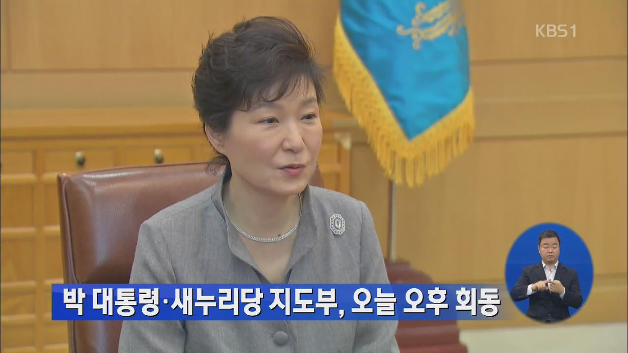 박 대통령-새누리당 지도부, 오늘 오후 회동