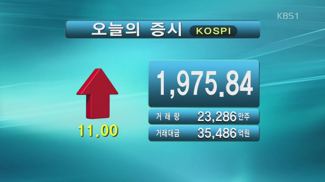 코스피 1,975.84 코스닥 540.09