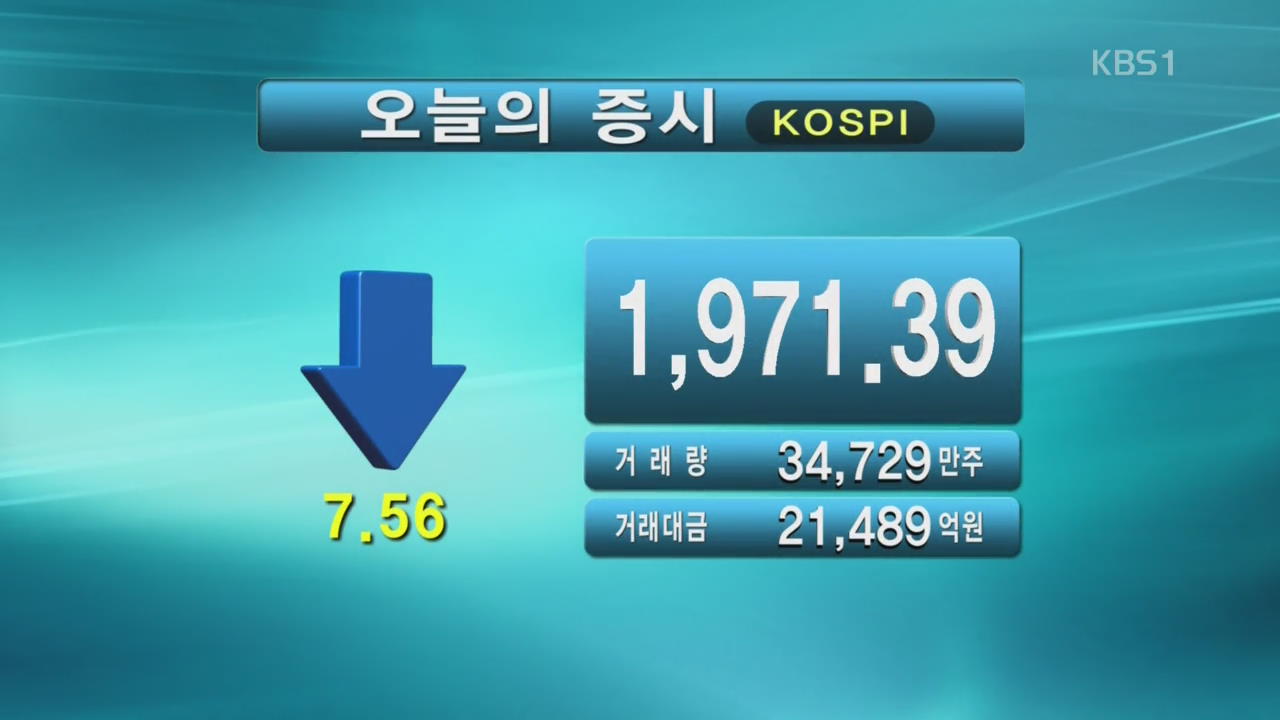 코스피 1.971.39 코스닥 548.83