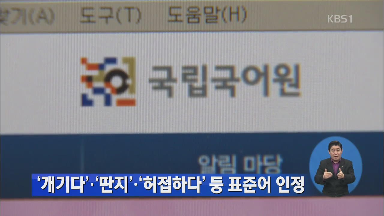 ‘개기다’·‘딴지’·‘허접하다’ 등 표준어 인정