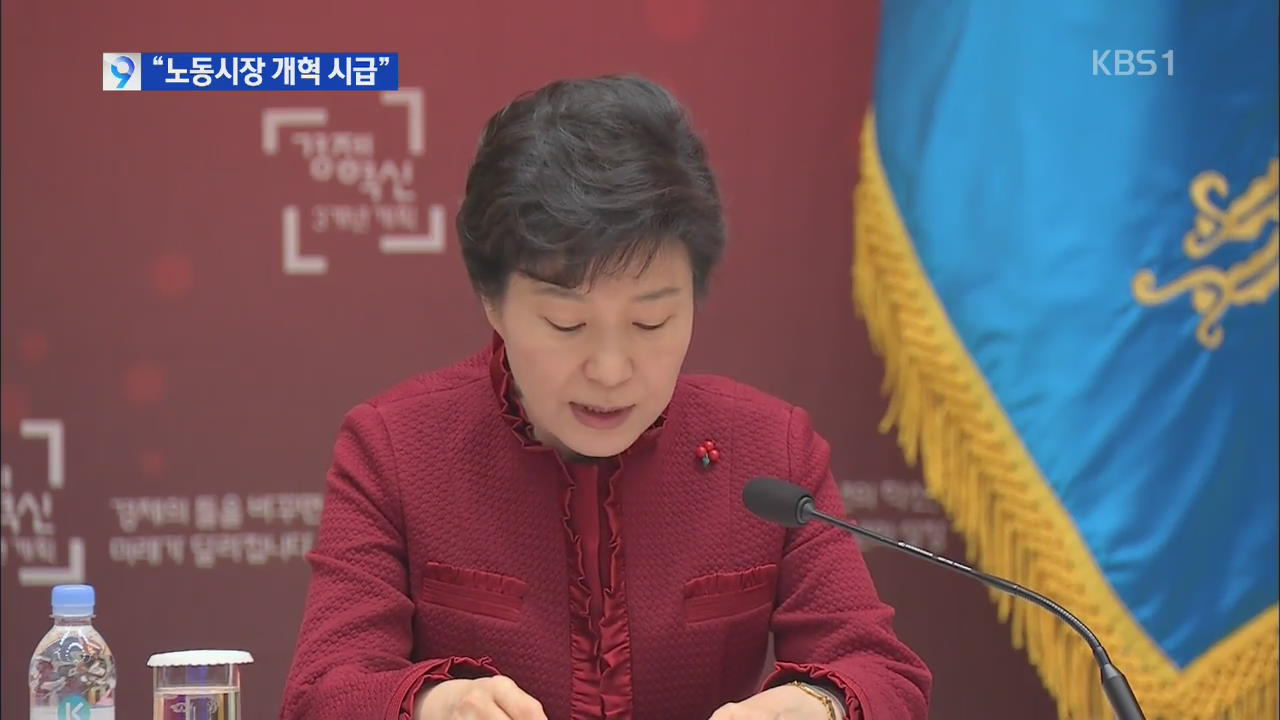 박 대통령 “내년이 마지막 기회…노동시장 개혁”