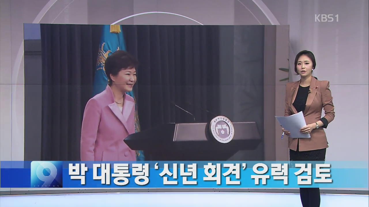 [간추린 단신] 박 대통령 '신년 회견' 유력 검토 외