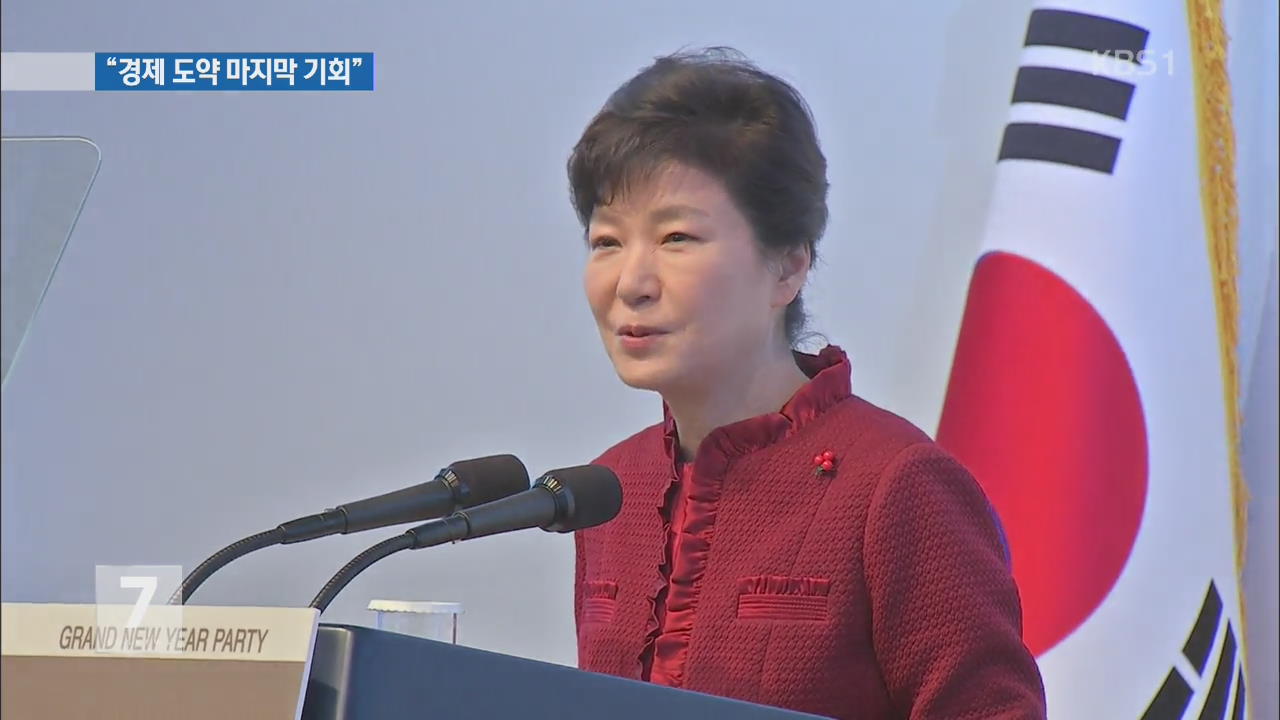 박 대통령 “경제혁신으로 30년 성장 기틀 다질 것”