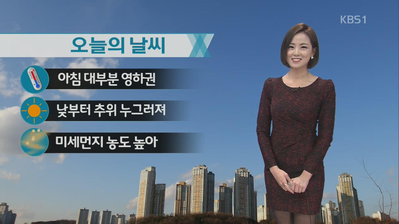 낮부터 추위 누그러져 