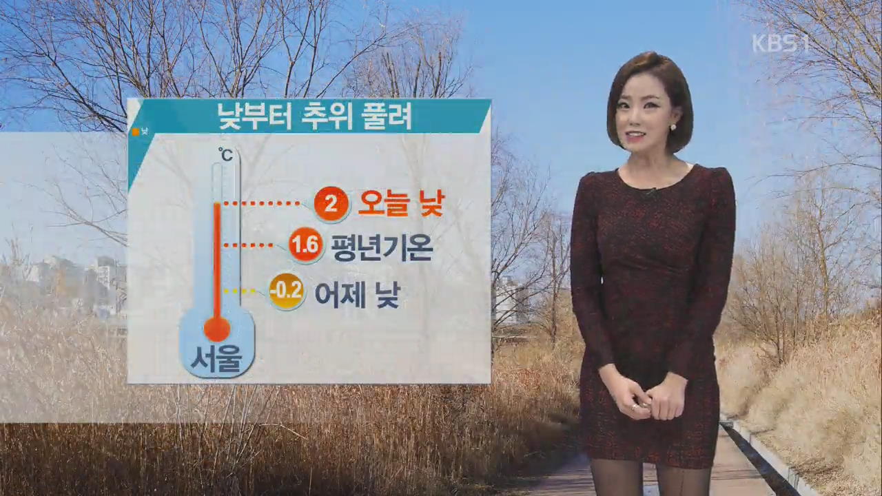 낮부터 추위 누그러져 