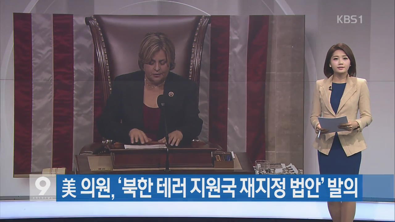 [간추린 단신] 미 의원, ‘북한 테러지원국 재지정 법안’ 발의 외