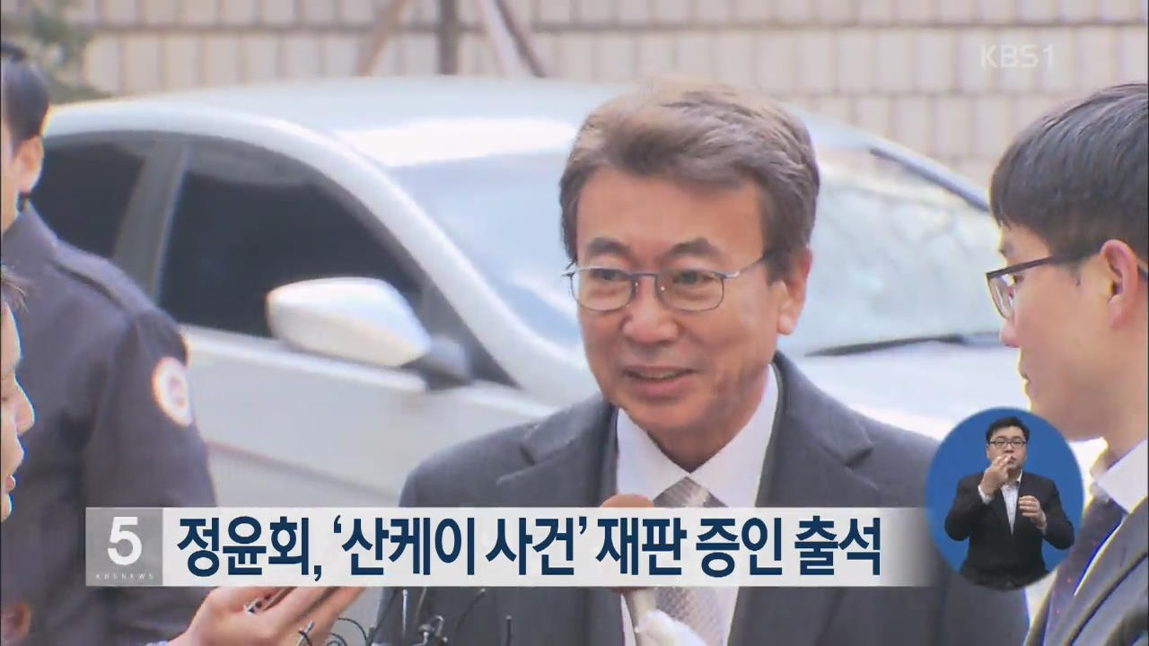 정윤회, ‘산케이 사건’ 재판 증인 출석
