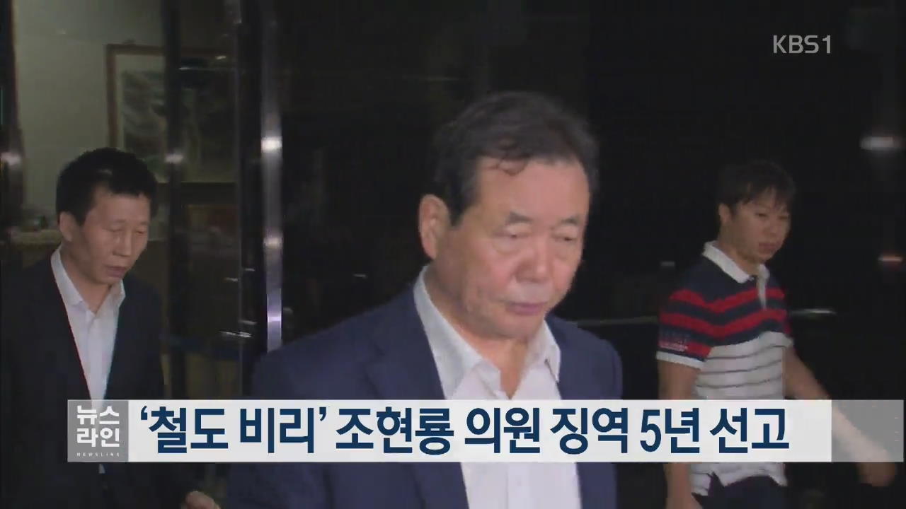 ‘철도 비리’ 조현룡 의원 징역 5년 선고