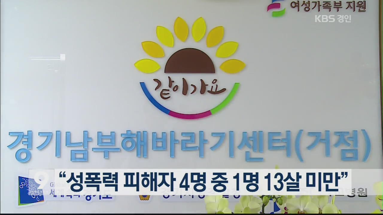 성폭력 피해자 4명 중 1명 13살 미만