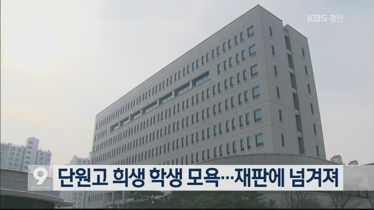 단원고 희생 학생 모욕…재판에 넘겨져
