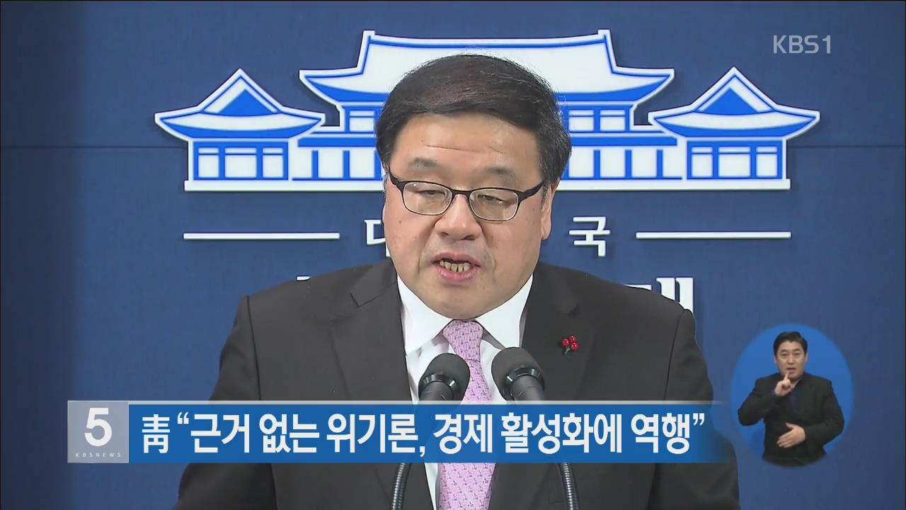 청와대 “근거 없는 위기론, 경제활성화에 역행”
