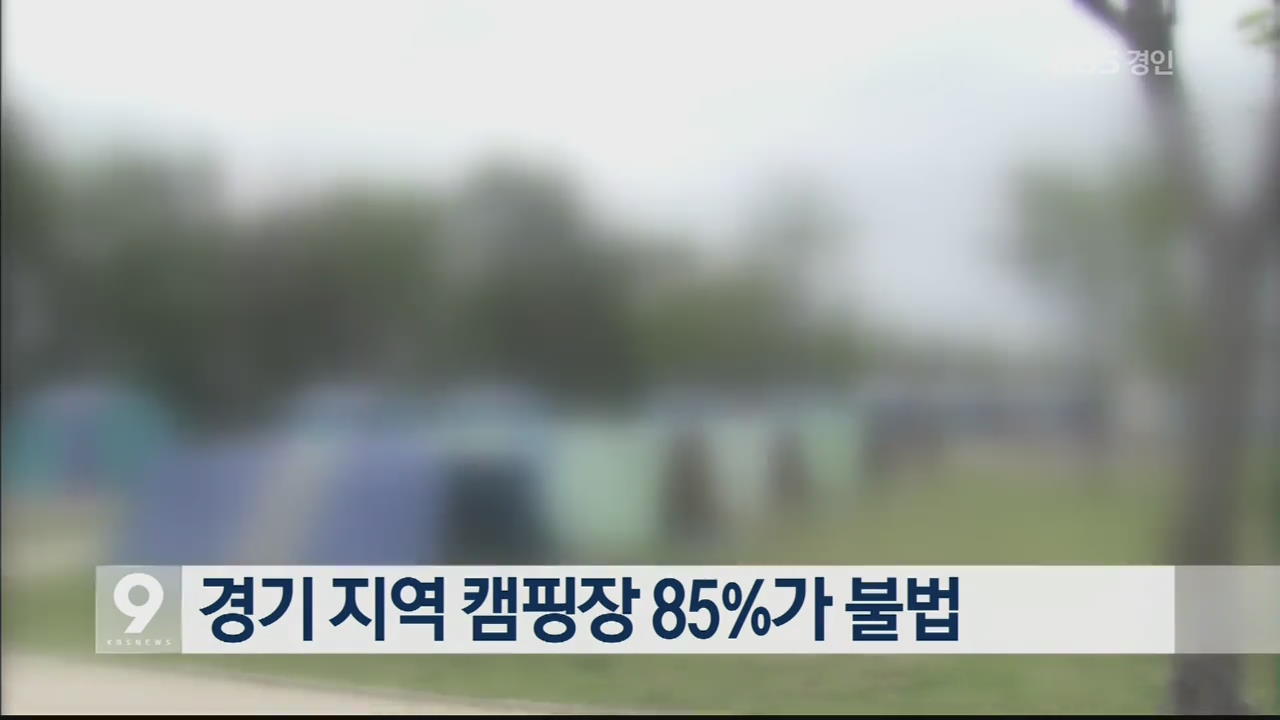 경기 지역 캠핑장 85%가 불법