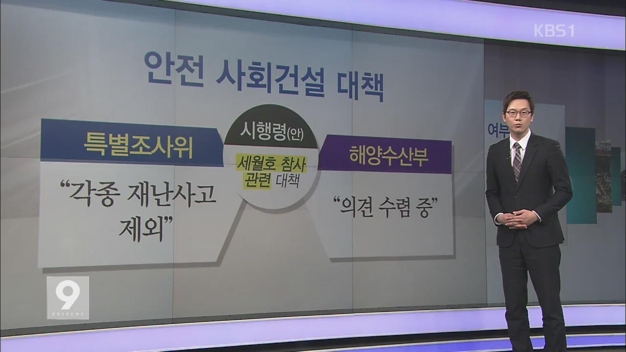 “세월호 특별법 시행령안 철회”…“일부 수정 가능”