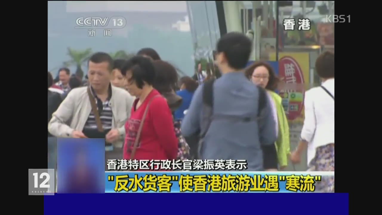 홍콩 방문 중국 본토인 크게 줄어