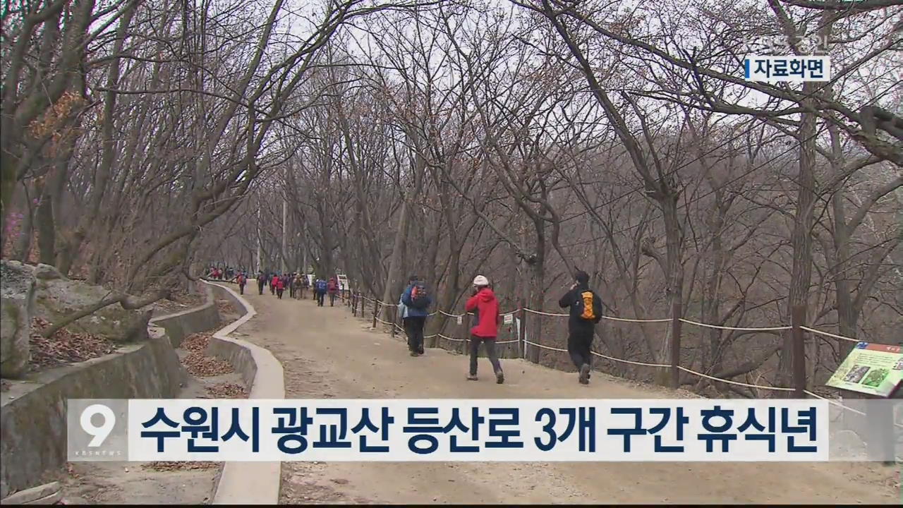 수원시 광교산 등산로 3개 구간 휴식년