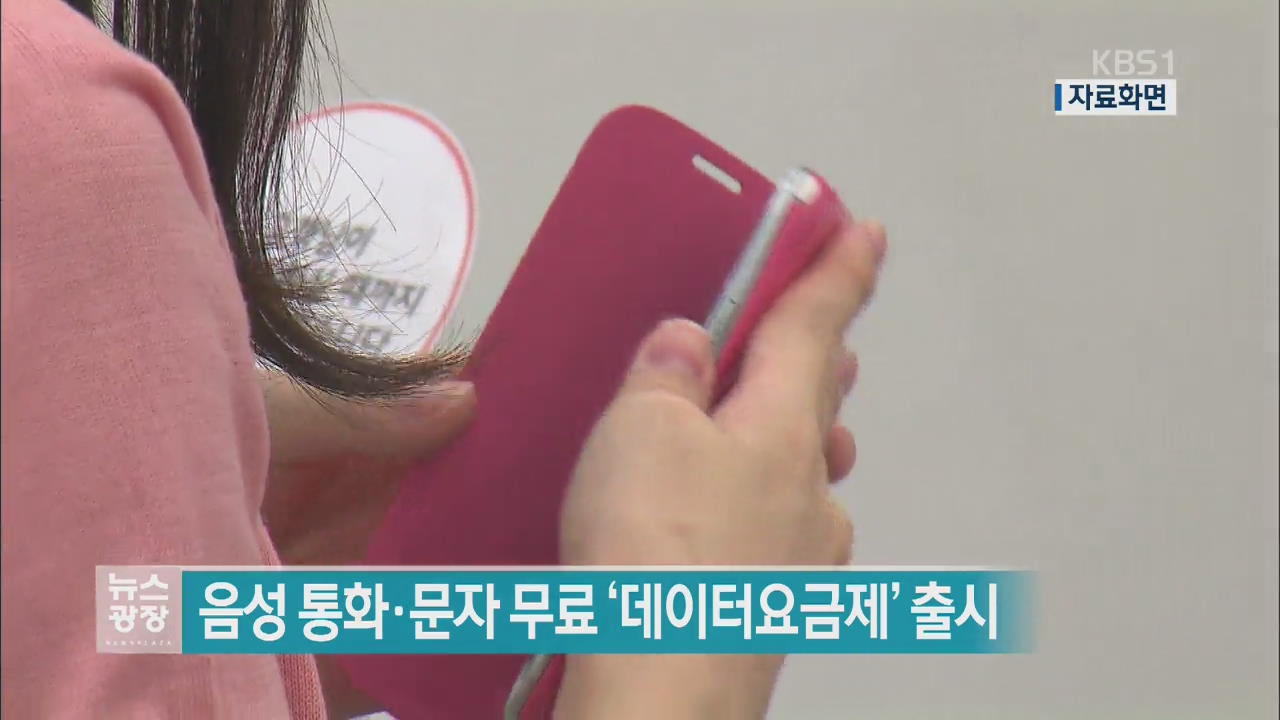 음성 통화·문자 무료 ‘데이터요금제’ 출시