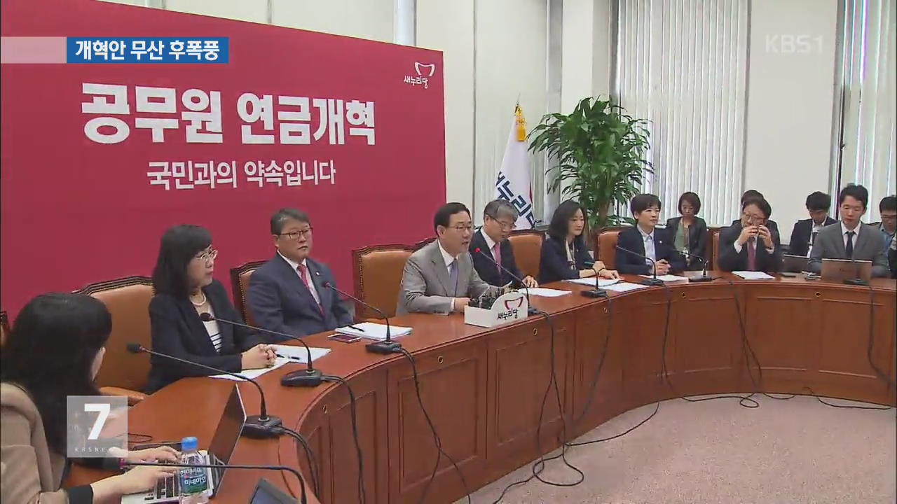 공무원연금법 국회 처리 ‘무산’…정국 급속 경색