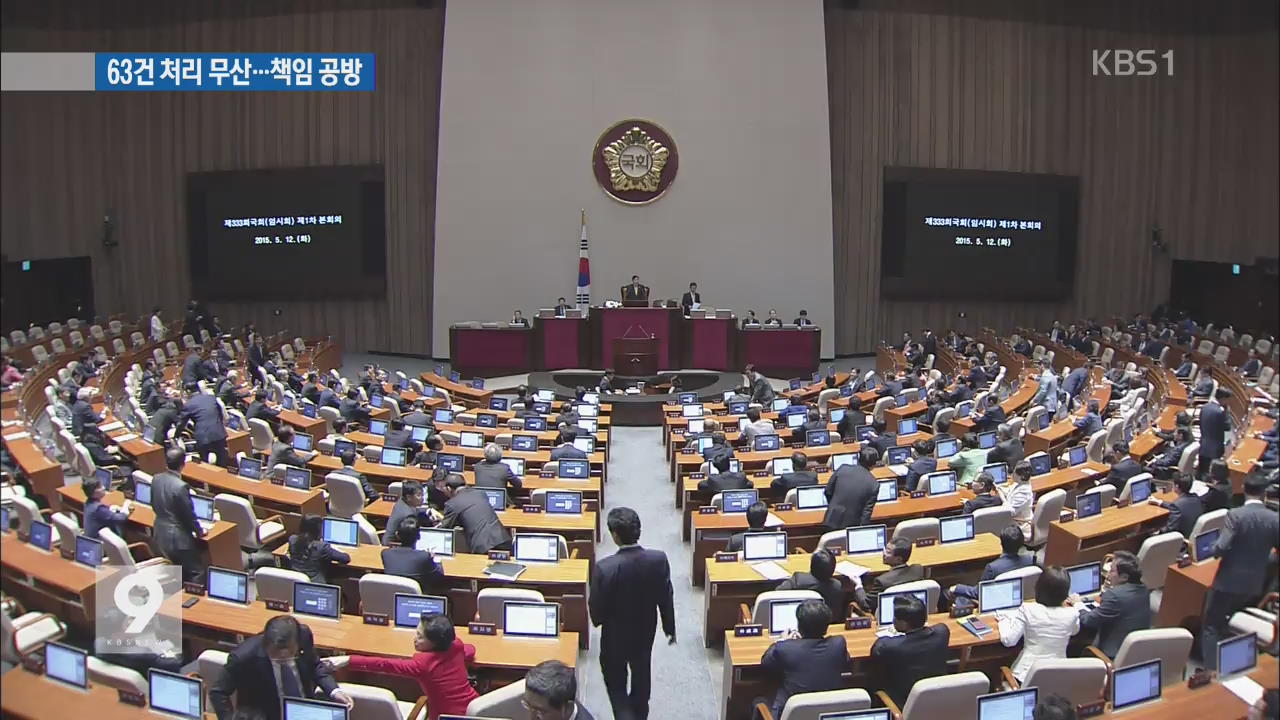 연말정산법안 등 단 3건만 처리…고성·비난 얼룩