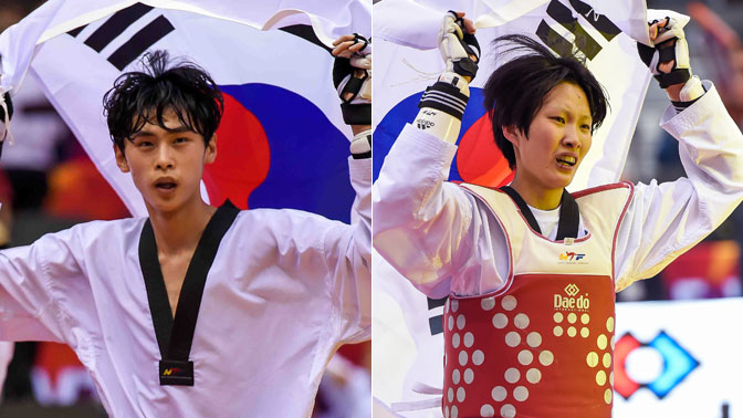 김태훈·임금별, 세계태권도선수권 금메달