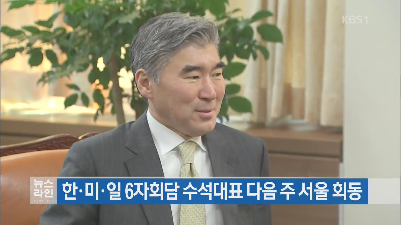 한·미·일 6자회담 수석대표 다음 주 서울 회동