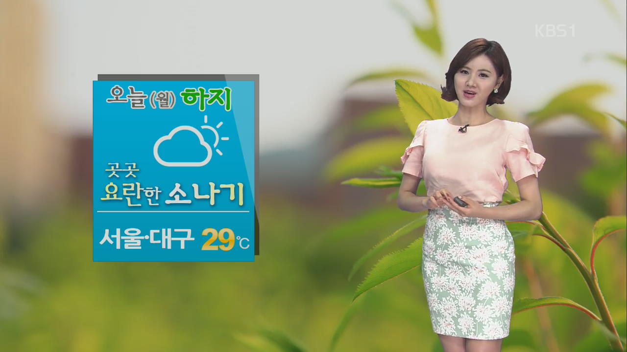오늘 ‘하지’ 한낮 더위…내륙 소나기