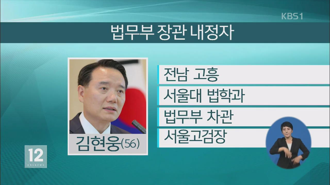 새 법무장관에 호남 출신 김현웅 서울고검장 내정