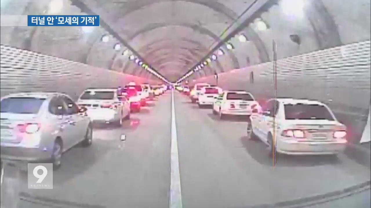 터널 안 1km ‘모세의 기적’…시민 의식 빛났다