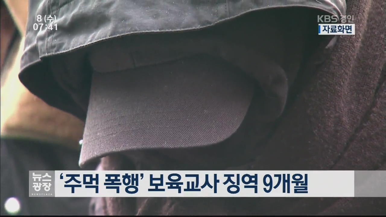 ‘주먹 폭행’ 보욱교사 징역 9개월