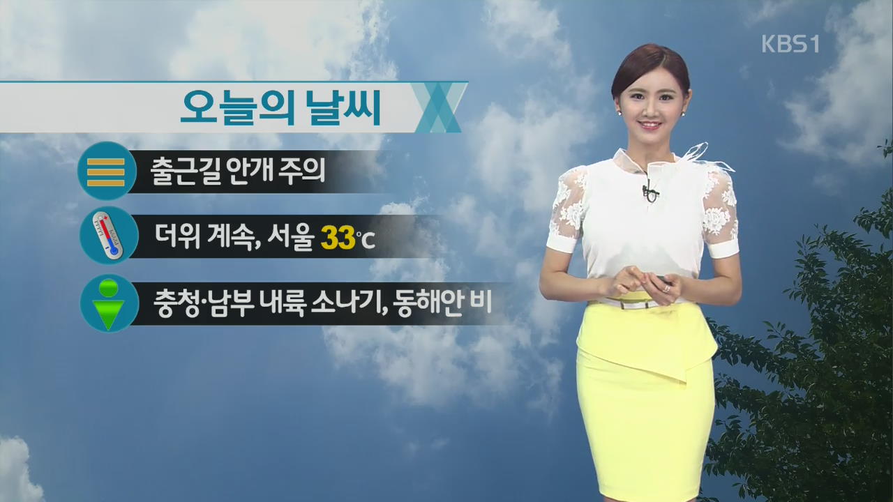 어제보다 더 더워 서울 33도…충청·남부 소나기