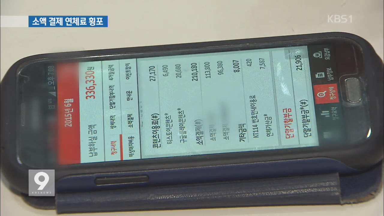 ‘연체료 폭탄’ 휴대전화 소액 결제…업체 횡포