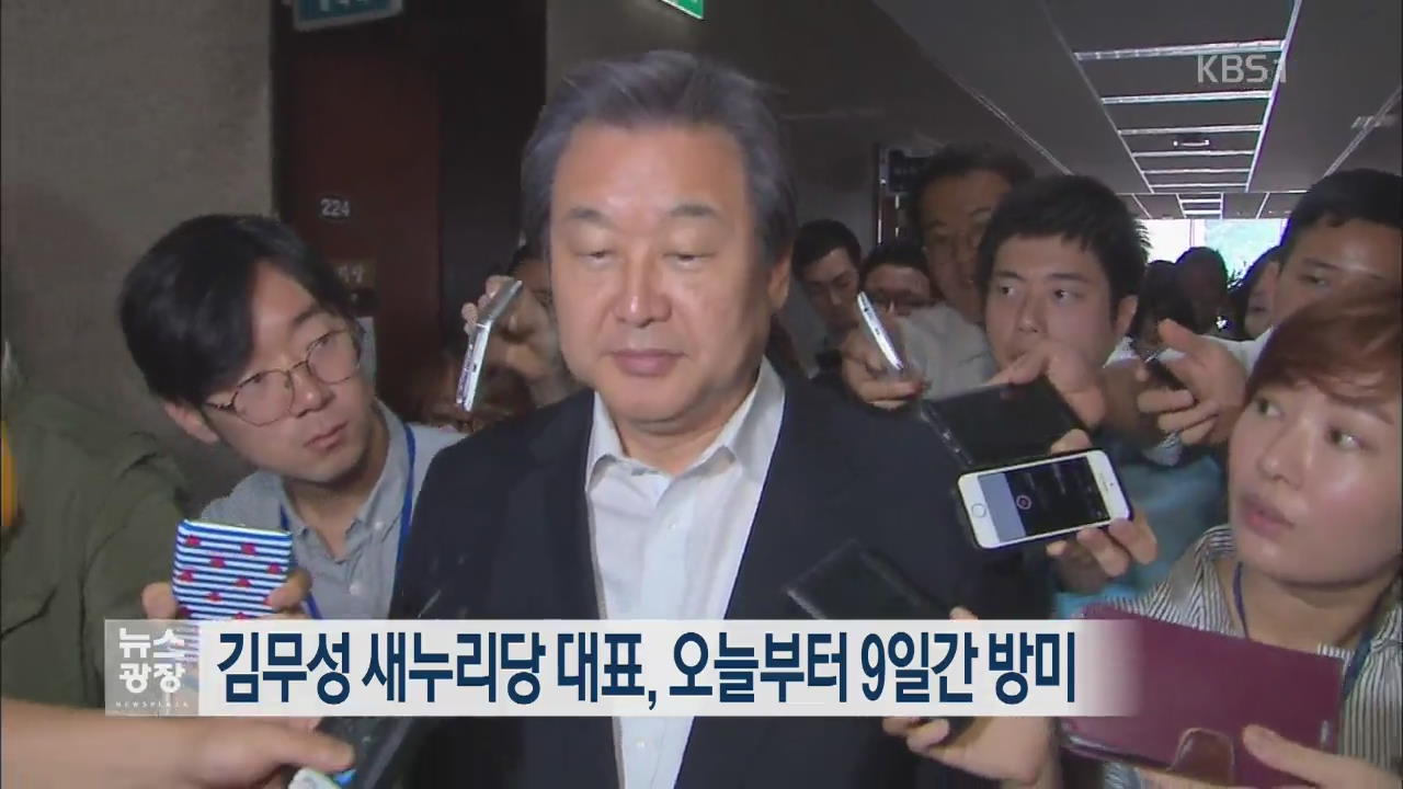 김무성 새누리당 대표, 오늘부터 9일간 방미