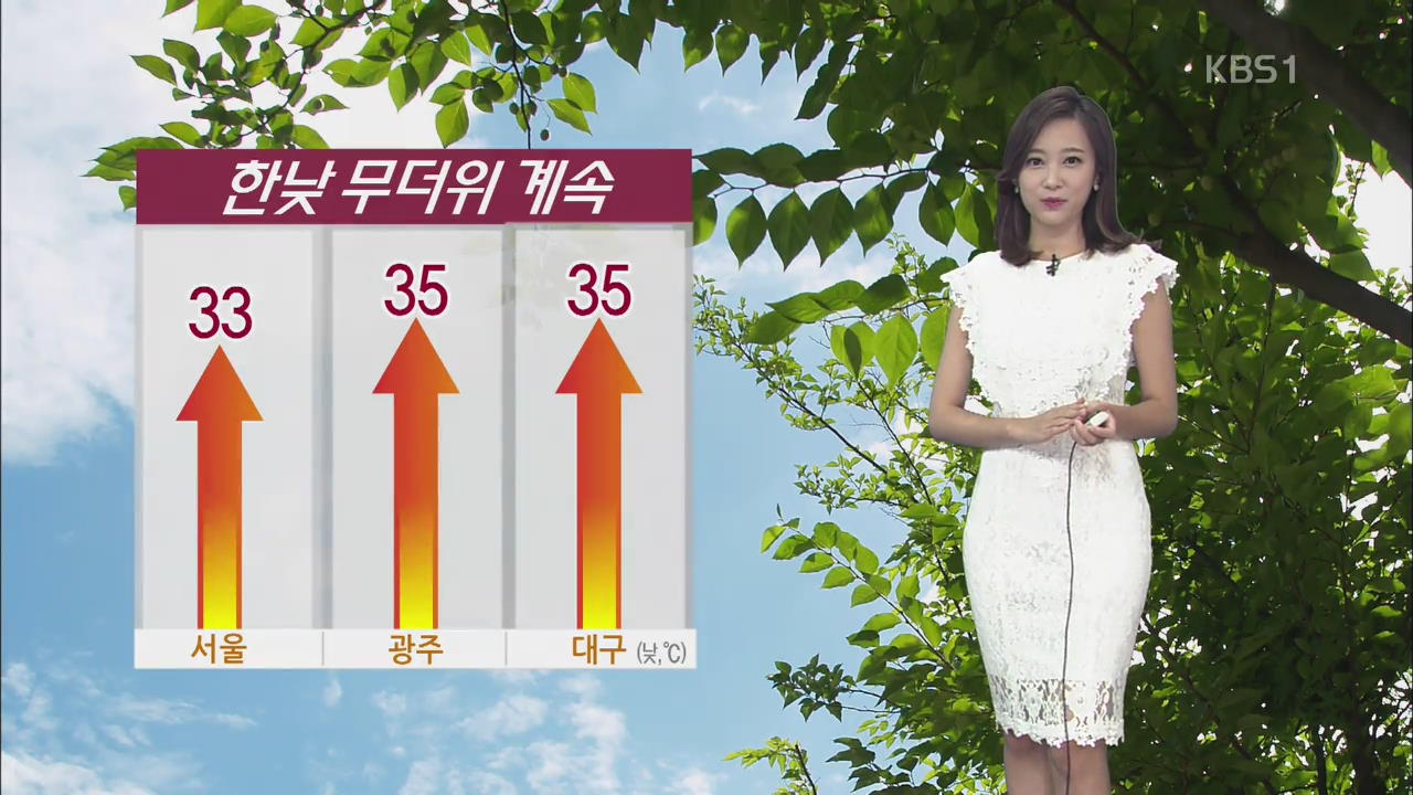 내일도 무더위…오후 내륙 곳곳 소나기