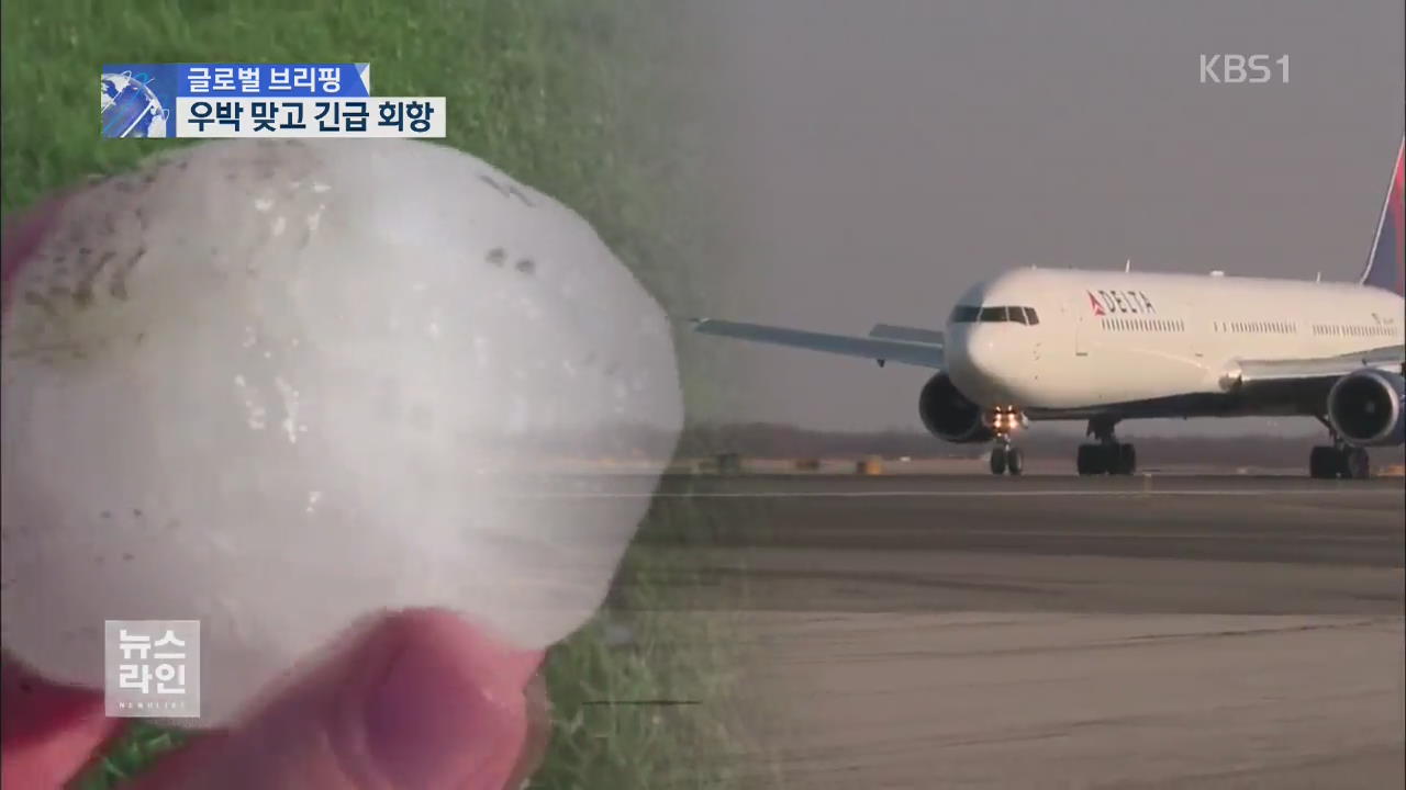 [글로벌 브리핑] 주먹 만한 우박에 여객기 긴급 회항