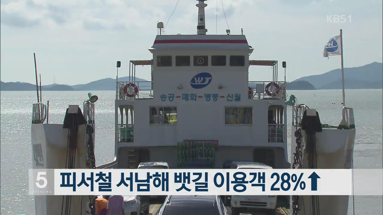 피서철 서남해 뱃길 이용객 28%↑