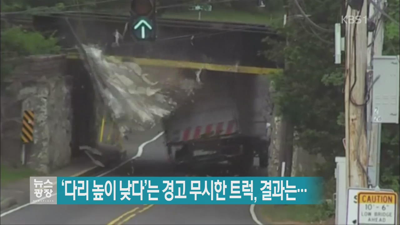 [지금 세계는] ‘다리 높이 낮다’는 경고 무시한 트럭, 결과는…