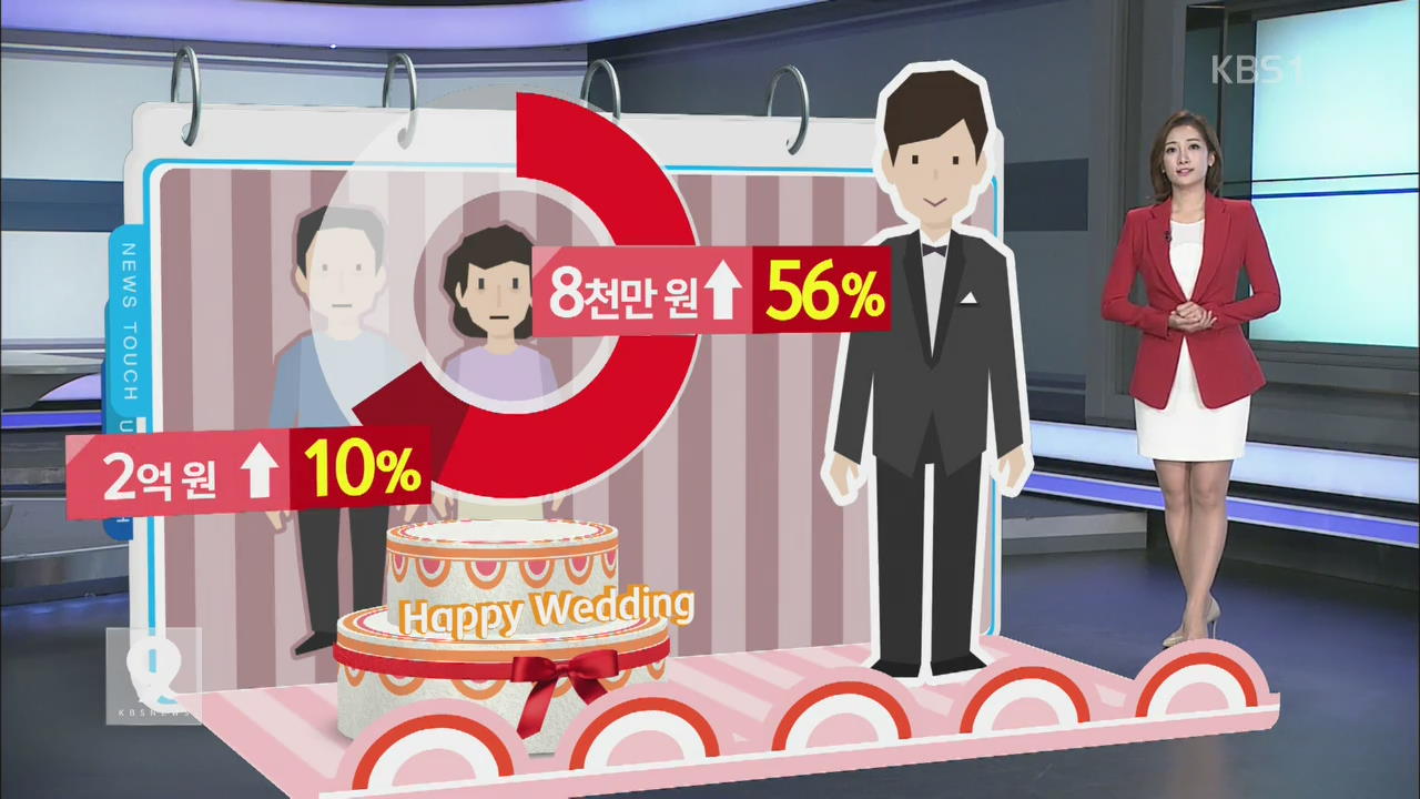 [뉴스터치] “결혼 비용, 아들 8천 이상·딸 6천 이하”