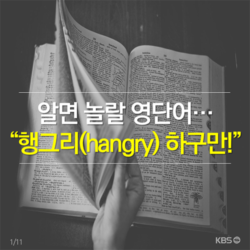 [뉴스픽] 알면 놀랄 영단어…“행그리(hangry) 하구만!”