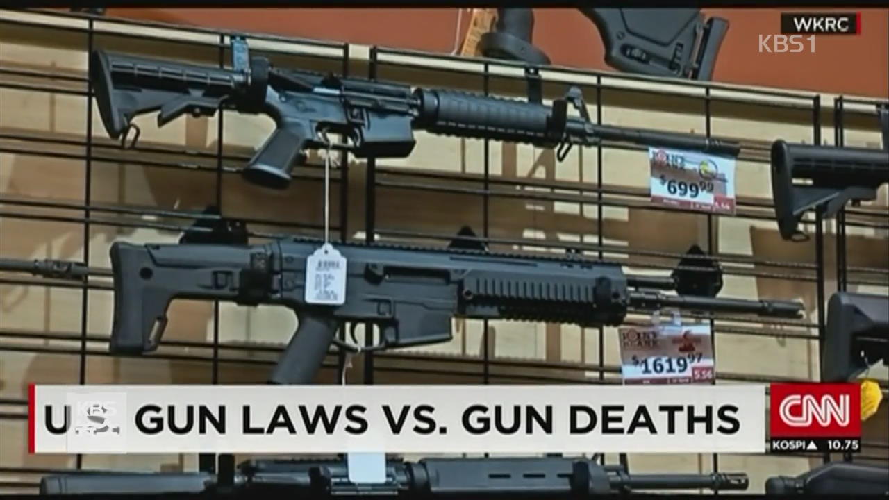 미국, 총기 규제할수록 총기 사망자 줄어