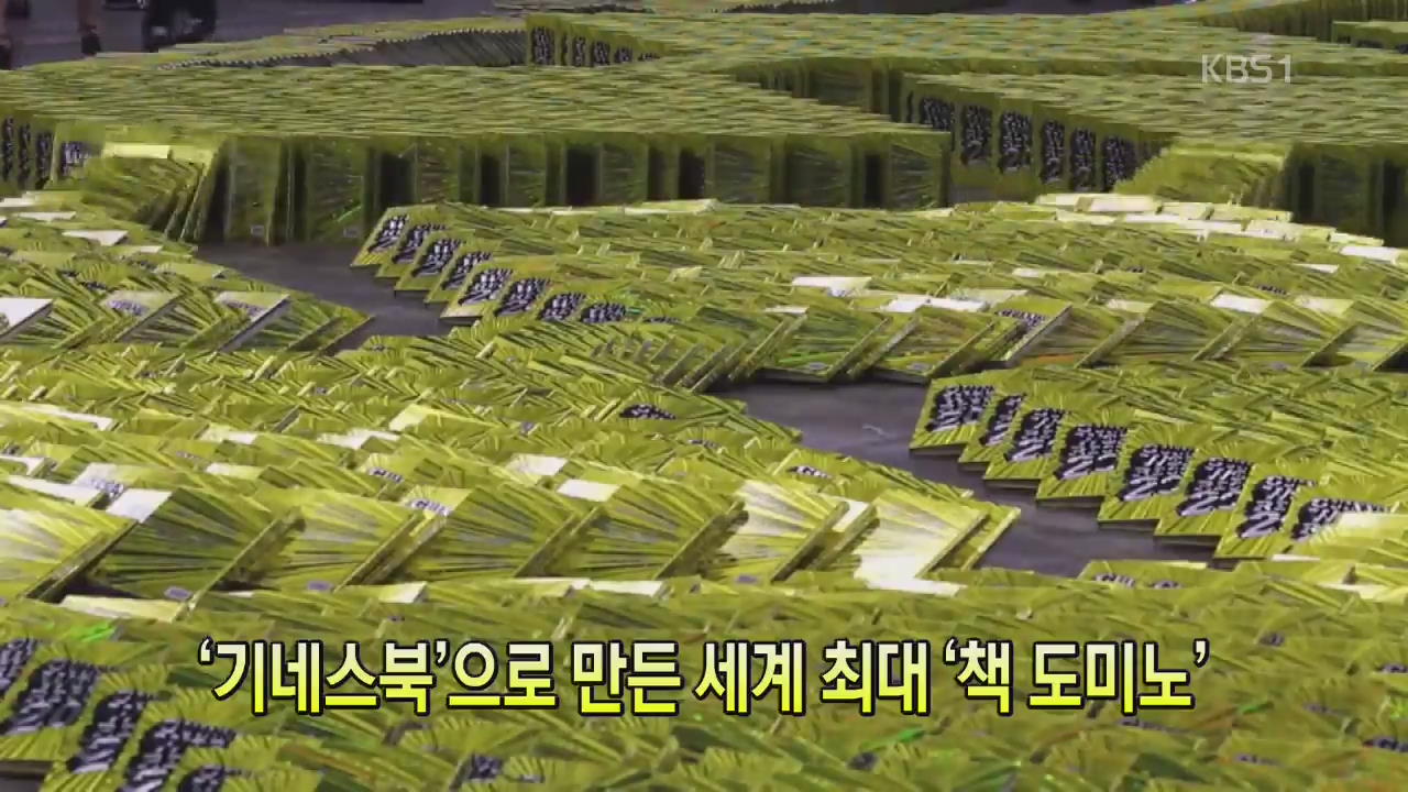 [세상의 창] 기네스북으로 만든 세계 최대 ‘책 도미노’