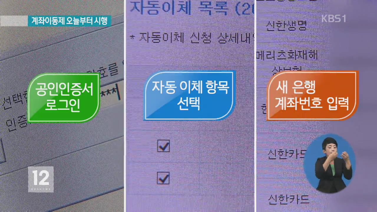 오늘부터 계좌이동제…이용 방법·주의할 점은?