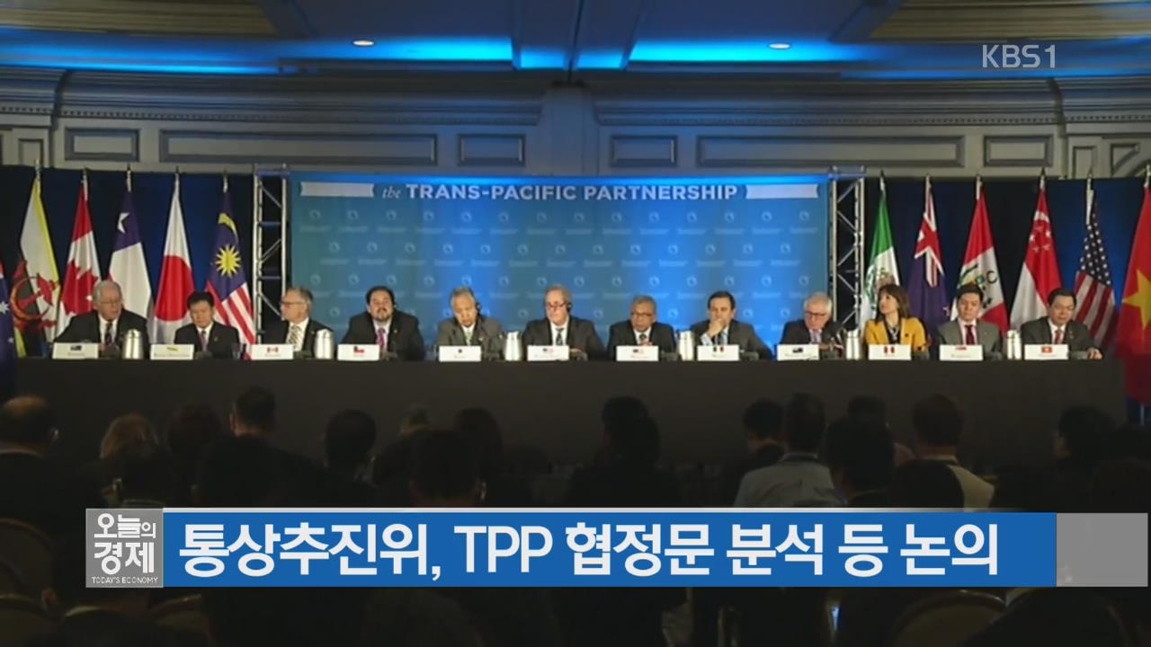 통상추진위, TPP 협정문 분석 등 논의