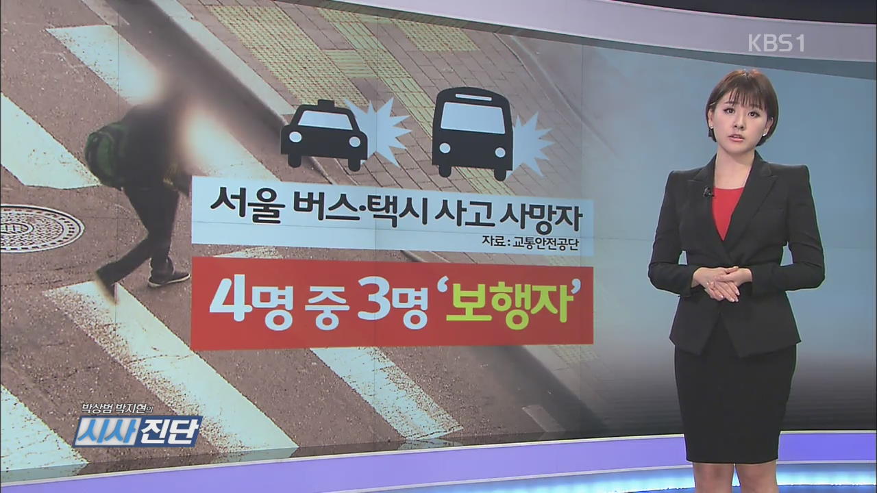 서울시 버스·택시 교통사고 사망자 76% ‘보행자’