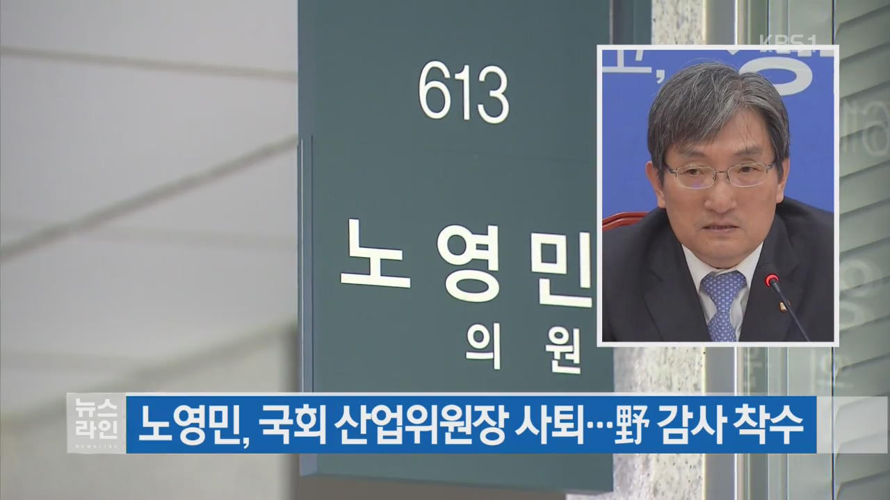 노영민, 국회 산업위원장 사퇴…野 감사 착수