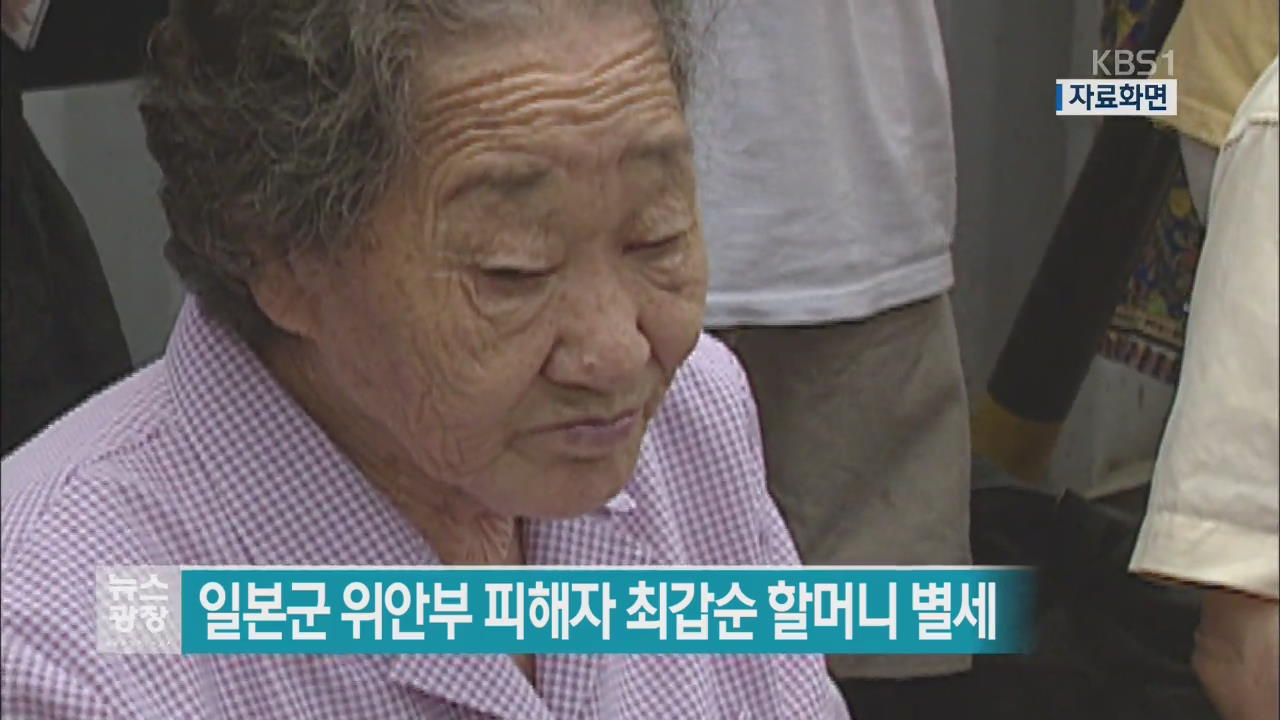 일본군 위안부 피해자 최갑순 할머니 별세