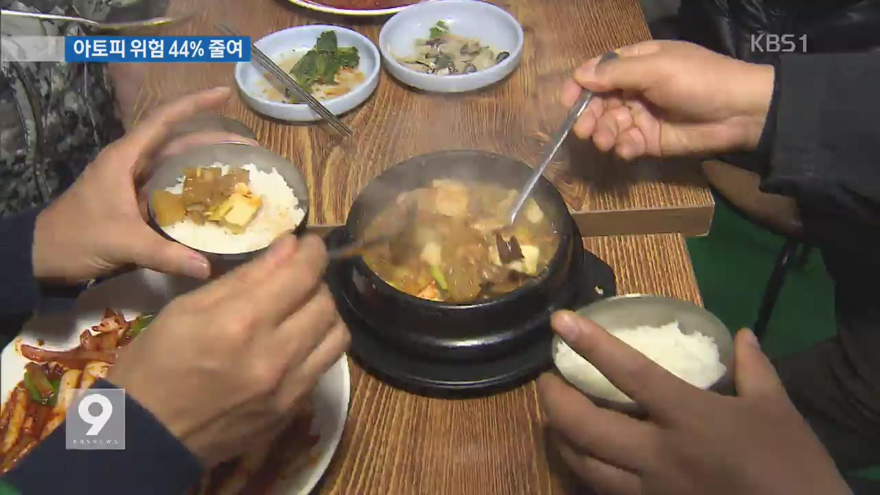 ‘김치·된장’ 자주 먹으면 아토피 위험 44% 줄여