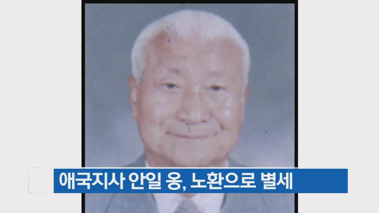 애국지사 안일 옹, 노환으로 별세